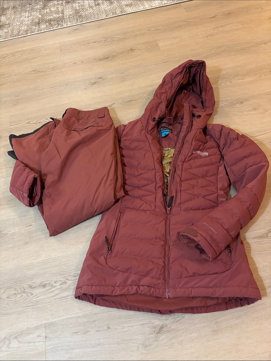 Columbia Jackets & Blazers - Columbia Heatzone TurboDown 1000 hooded jacket TITANIUM PANTS TOO OMNI HEAT S